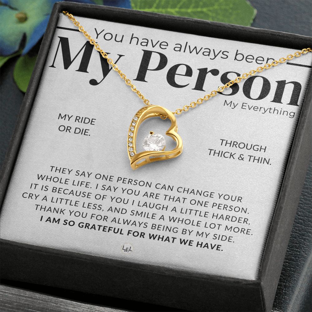 MY Person, My Everything - Thinking of You - Sentimental and Romantic Gift for Her - Christmas, Valentine's, Birthday or Anniversary Gifts