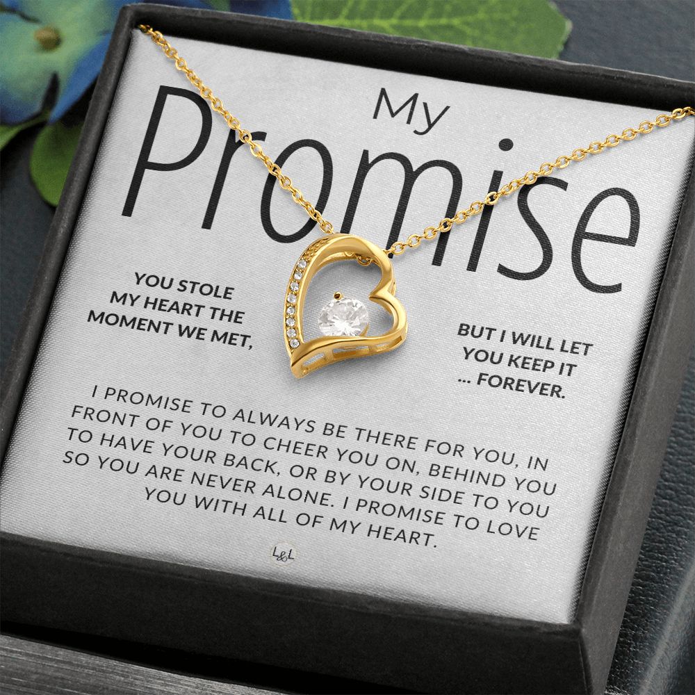 My Promise - Thinking of You - Sentimental and Romantic Gift for Her - Promise Necklace - Christmas, Valentine's, Birthday or Anniversary Gifts