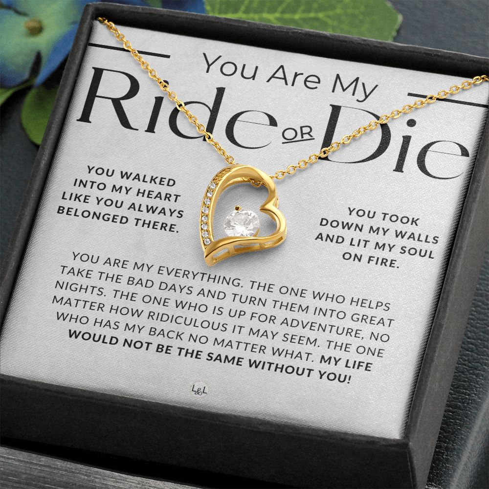 My Ride Or Die - Thinking of You - Sentimental and Romantic Gift for Her - Christmas, Valentine's, Birthday or Anniversary Gifts