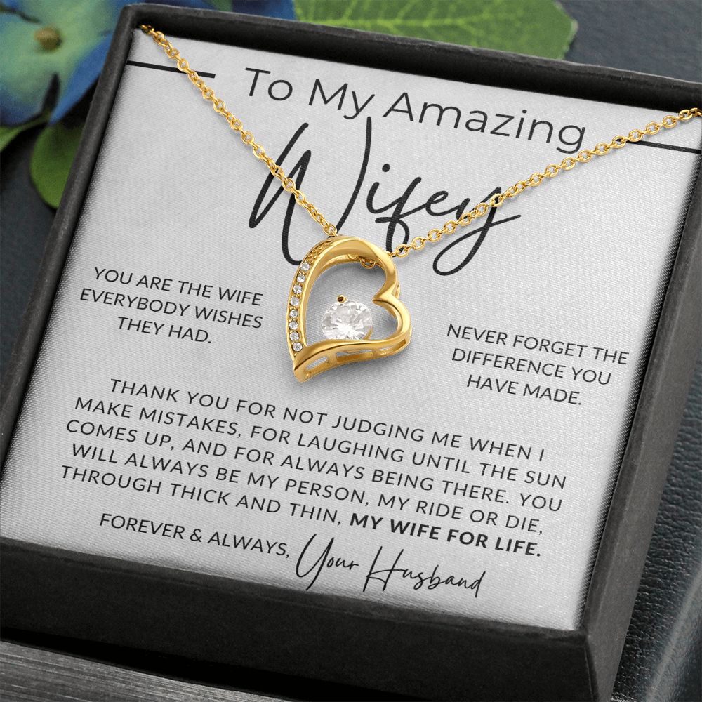 Wifey for Life - Gift For My Wife - Thoughtful Christmas Gifts For Her, Valentine's Day, Birthday Present, Wedding Anniversary