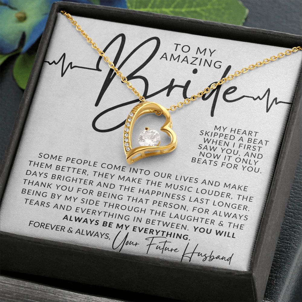 My Bride, My Heart Beat - Gift For My Future Wife, My Fiancée - Bride Gift from Groom on Wedding Day - Romantic Christmas Gifts For Her, Valentine's Day, Birthday Present