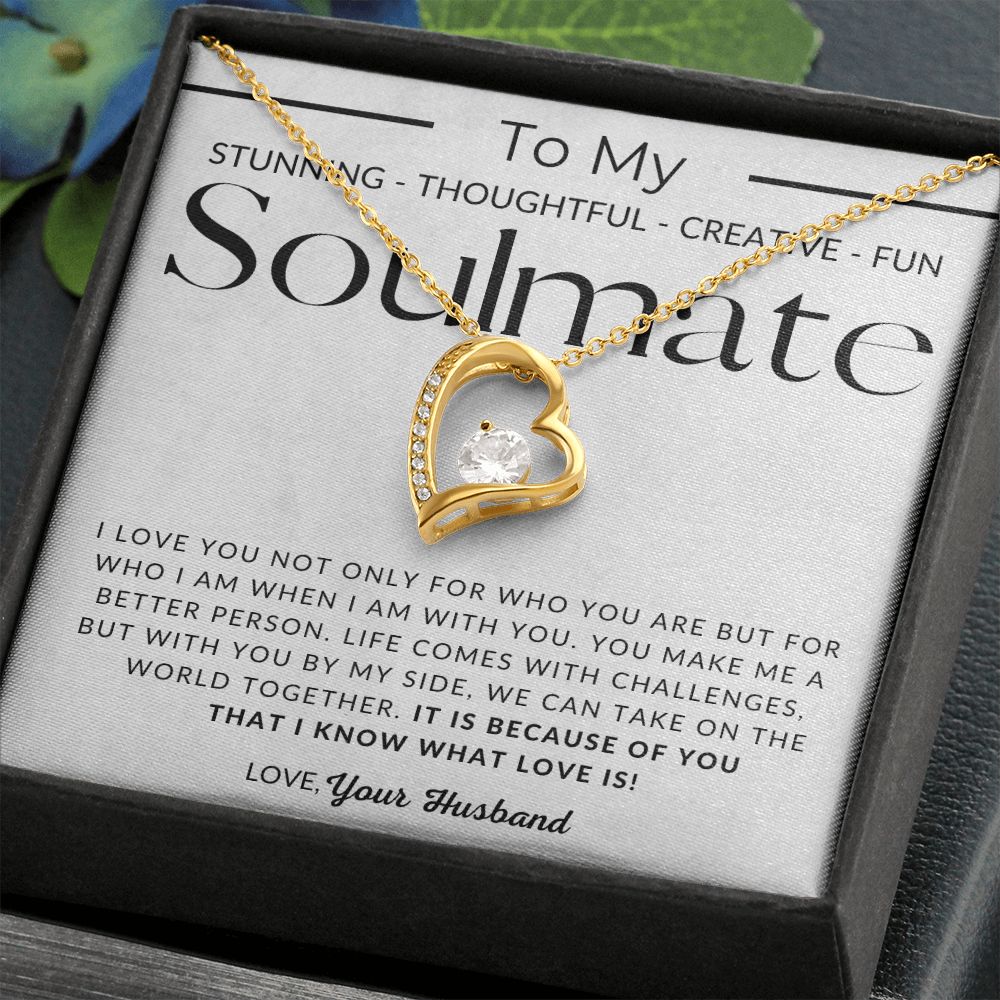 Soulmate, Because of You - Gift For My Wife - Thoughtful Christmas Gifts For Her, Valentine's Day, Birthday Present, Wedding Anniversary