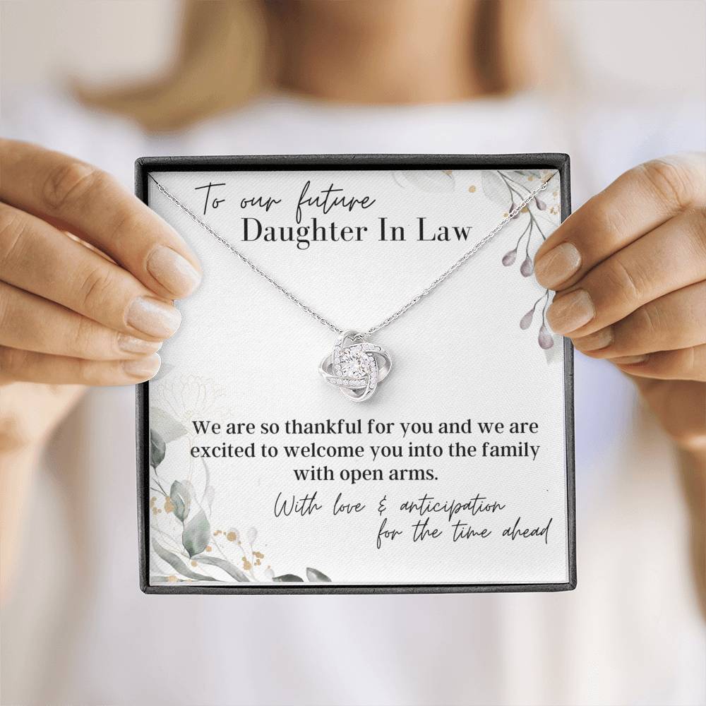 To Our Future Daughter In Law, With Love - Love Knot - Pendant Necklace