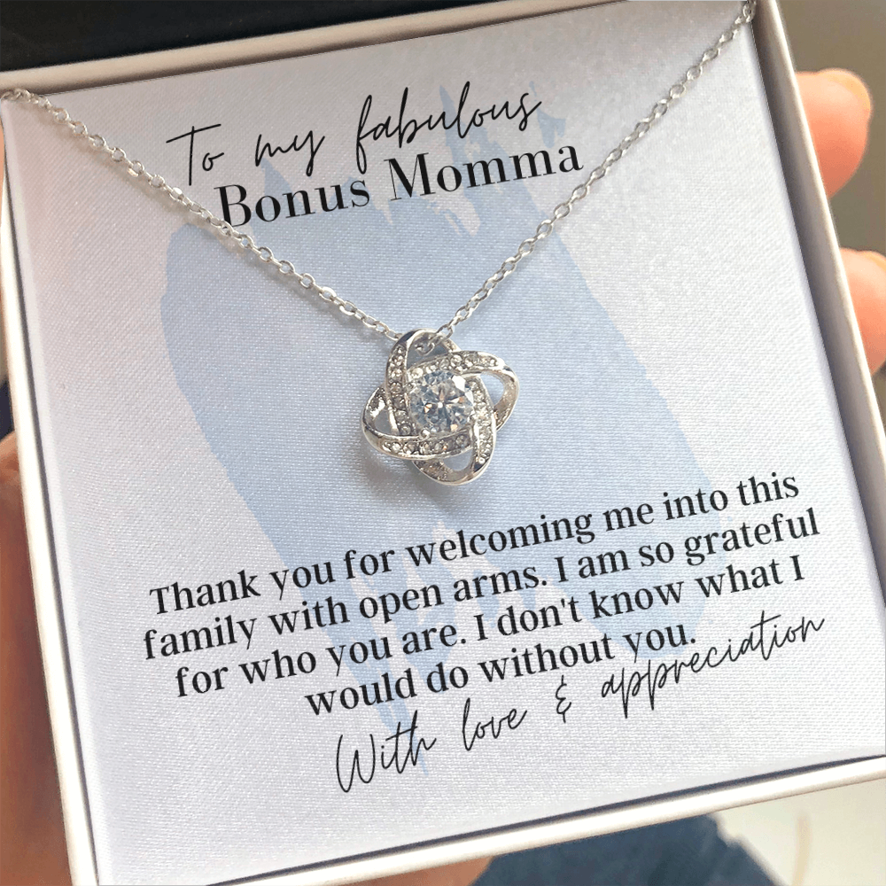 The Love Knot Necklace Bonus Mom Gift, Stepmom, Second Mom