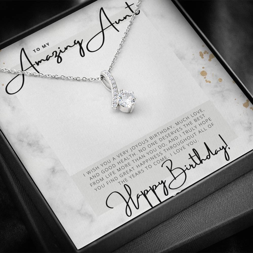 To my Amazing Aunt - Happy Birthday - Birthday Gift For Aunt - Pendant Necklace