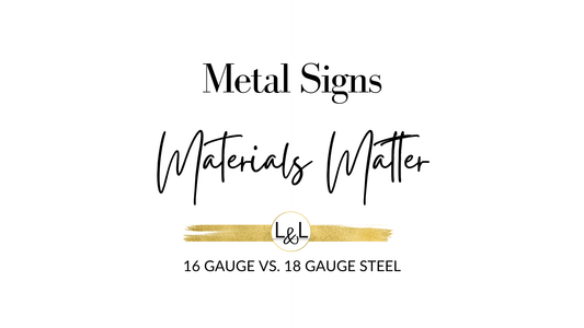 What is the difference between 16 gauge and 18 gauge steel? 16 is thicker and better for custom made metal signs, which is why all of our metal signs use 16 gauge steel.