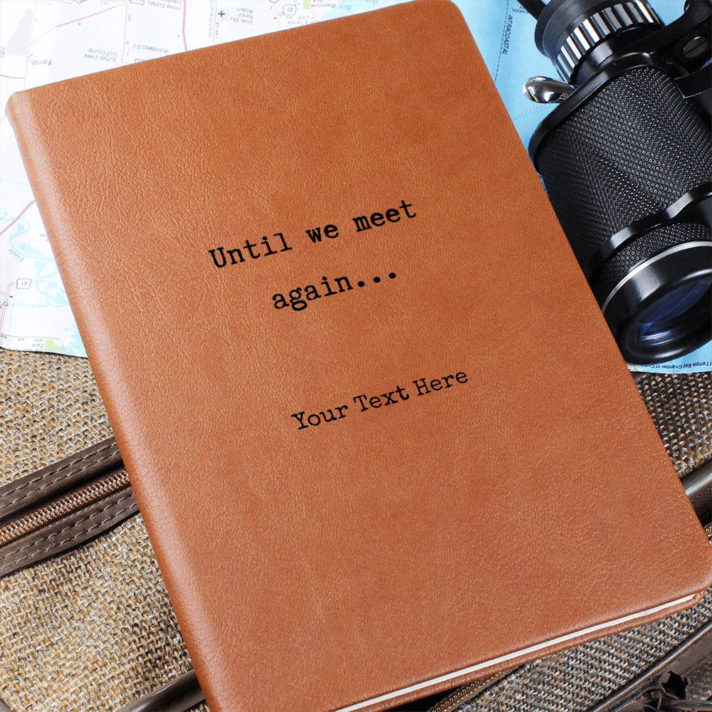 Personalized Grief Journal - Until We Meet Again - Leather Remembrance Notebook - Sympathy, Memorial, Bereavement Gift