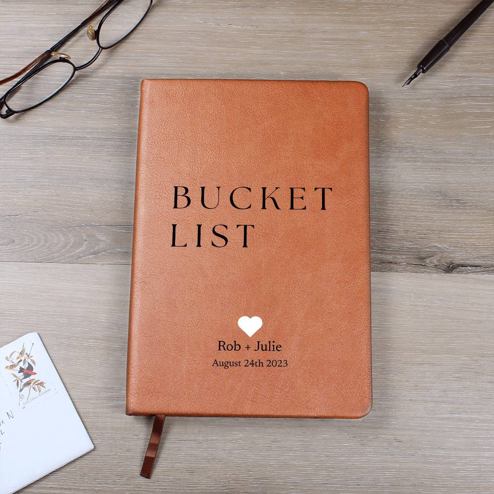 Custom Leather Journal – For the One Starting a New Chapter – Bucket List - Thoughtful Gift - Self-Discovery, Healing, Goals
