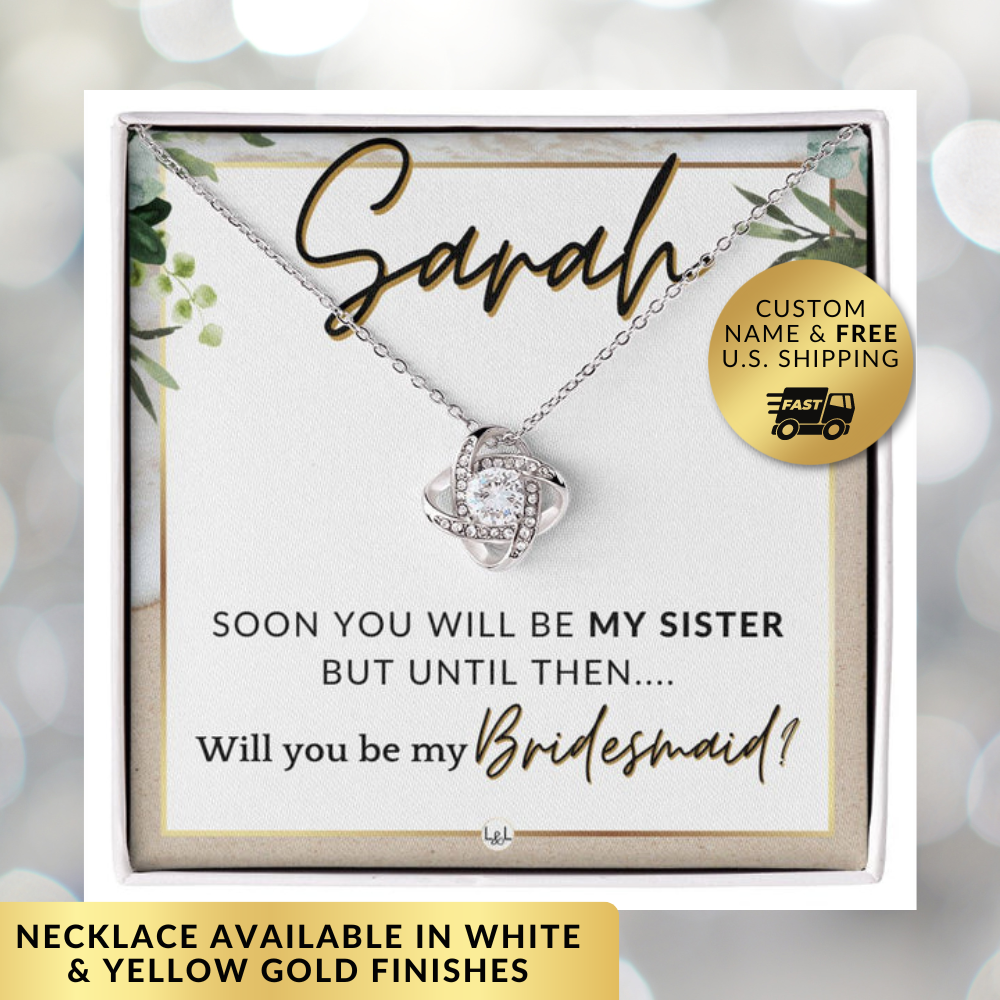 Bridesmaid Proposal, Custom Name - Will You Be My Bridesmaid, Sister in Law - Wedding Party Proposal, Beach and Destination Wedding Theme