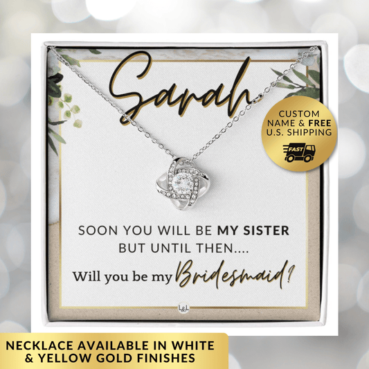 Personalized Bridesmaid Proposal - Special Request for Sister-in-Law - Beach Wedding Theme