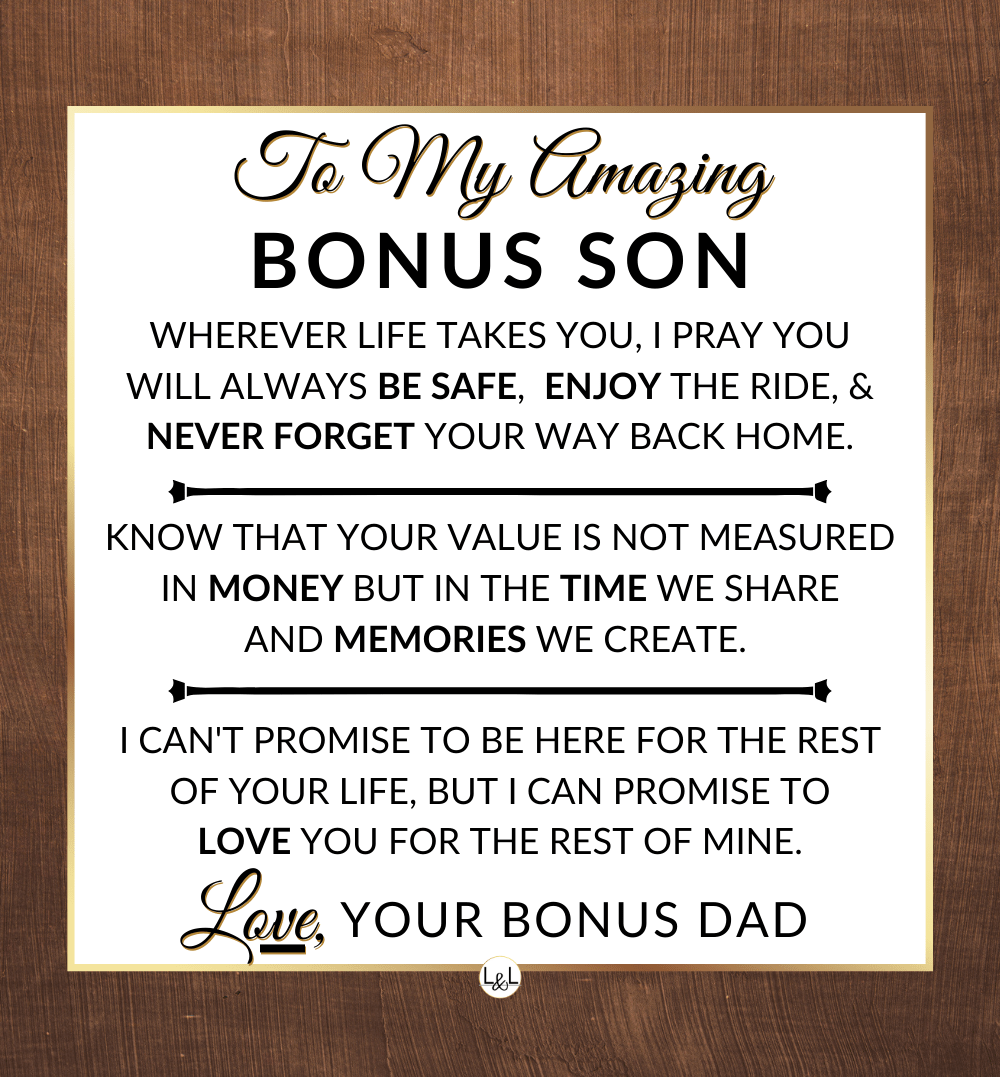 Never Forget Your Way Home - Openwork Skeleton Watch + LED Watch Box - Gift For Bonus Son From Bonus Dad - Liliana and Liam