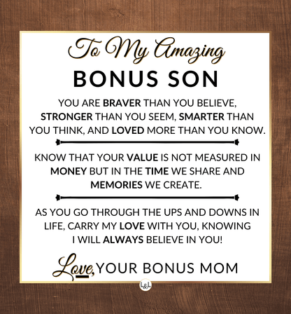 Carry My Love With You - Openwork Skeleton Watch + LED Watch Box - Gift For Bonus Son From Bonus Mom - Liliana and Liam
