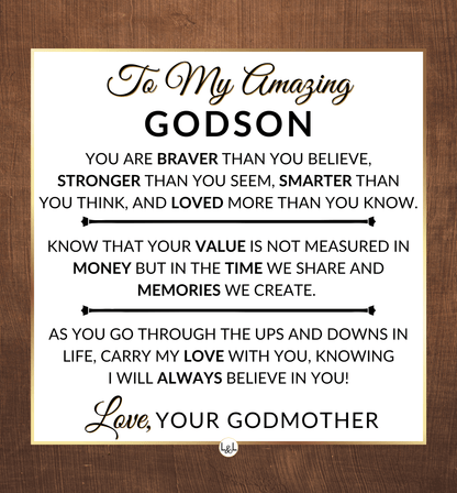 Carry My Love With You - Openwork Skeleton Watch + LED Watch Box - Gift For Godson From Godmother - Liliana and Liam