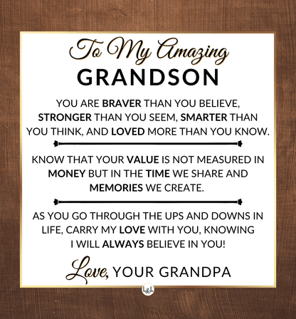 Carry My Love With You - Openwork Skeleton Watch + LED Watch Box - Gift For Grandson From Grandpa - Liliana and Liam
