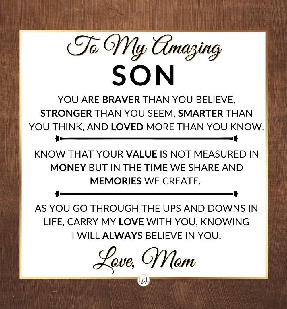 Carry My Love With You - Men's Openwork Skeleton Watch + LED Watch Box - Gift For My Son From Mom - Liliana and Liam