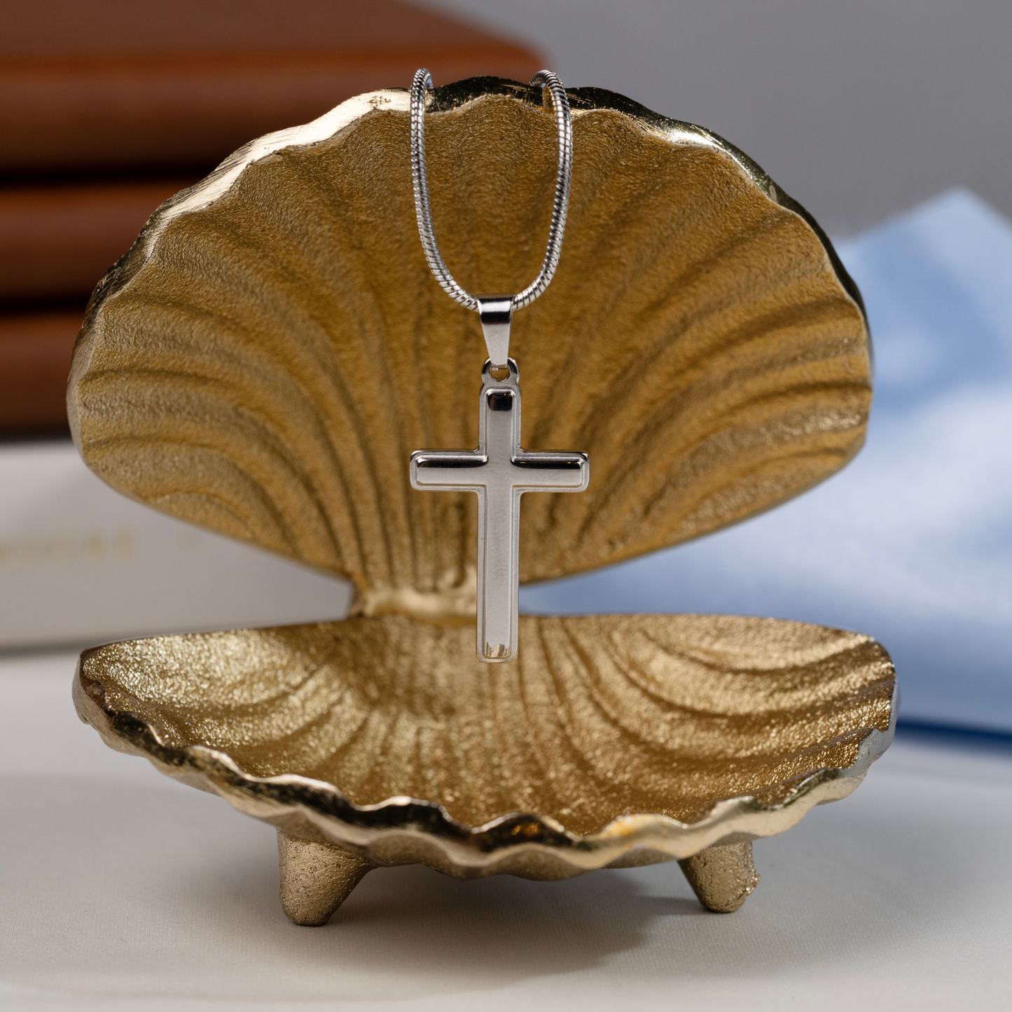 Numbers 6:24-26 - Christian Cross Pendant Necklace - Gift For Grandson