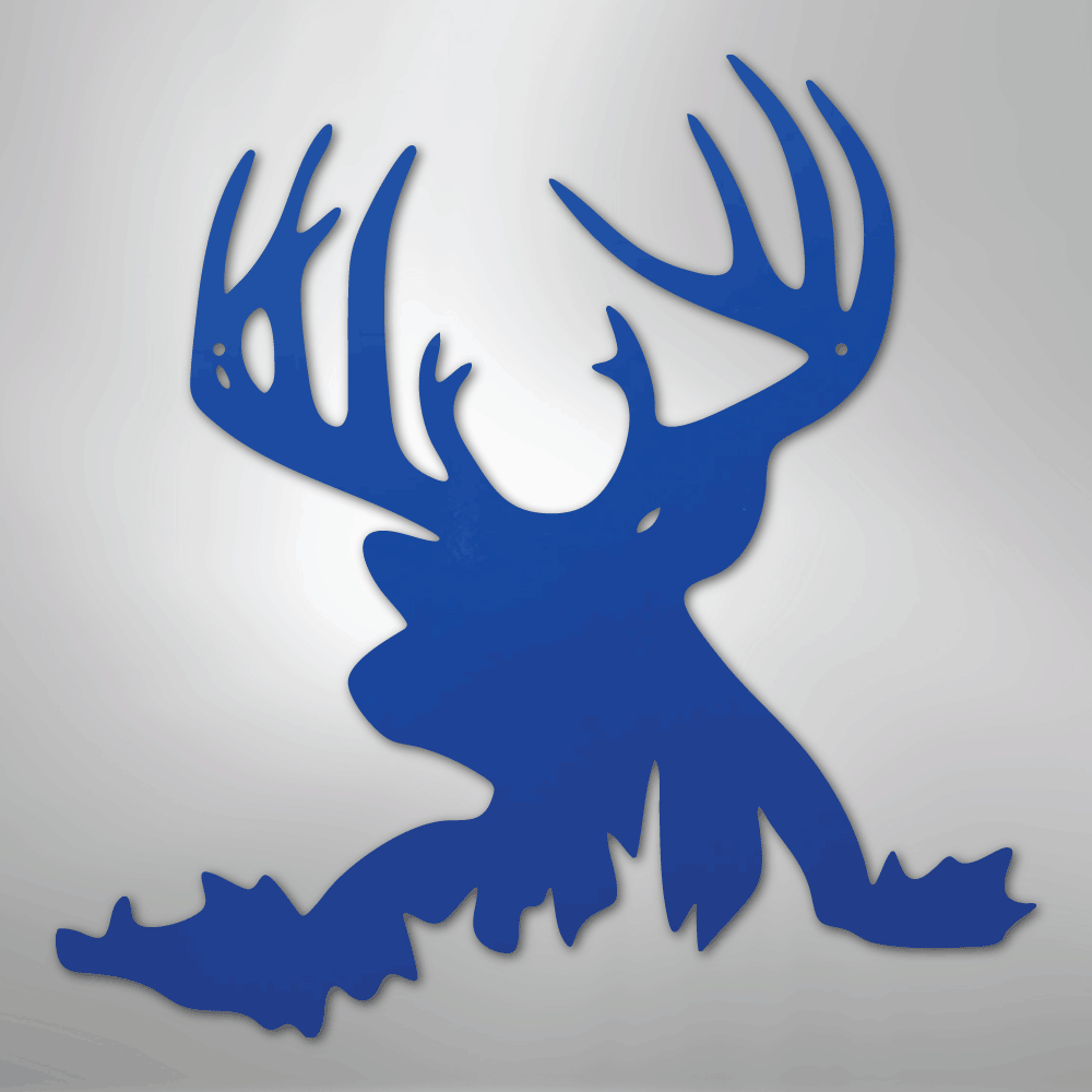 Rugged Deer Head - Custom Hunting Metal Sign- Hunting and Fishing