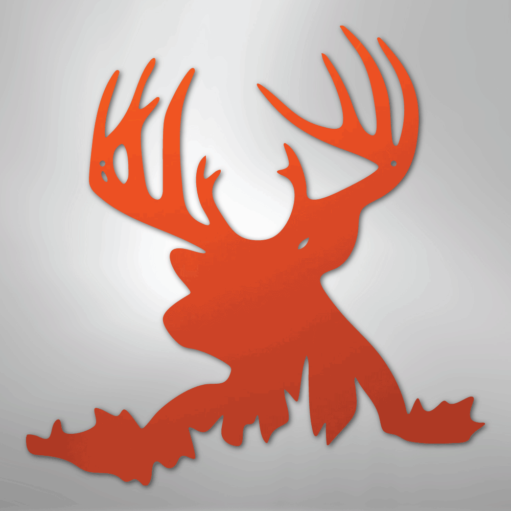 Rugged Deer Head - Custom Hunting Metal Sign- Hunting and Fishing