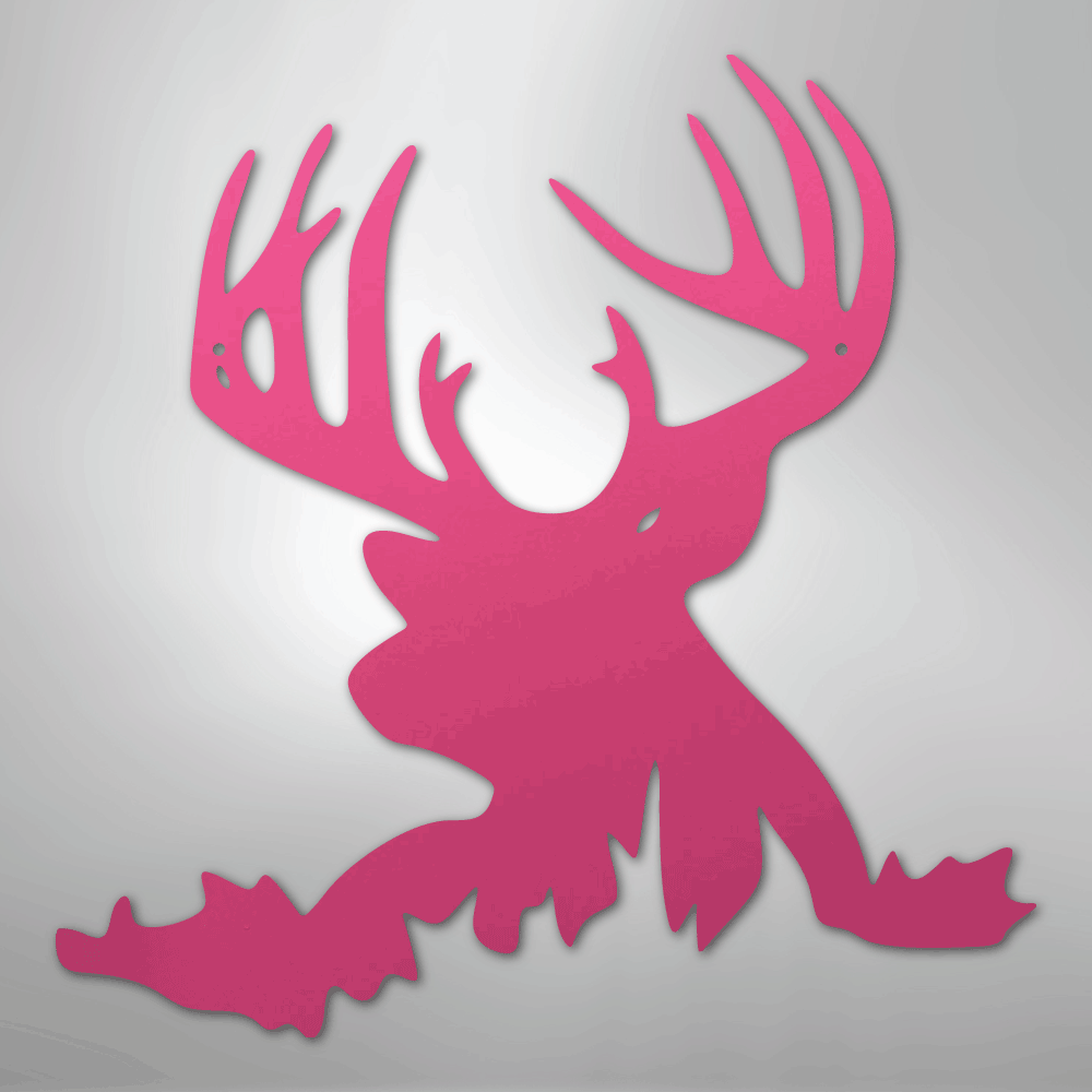 Rugged Deer Head - Custom Hunting Metal Sign- Hunting and Fishing