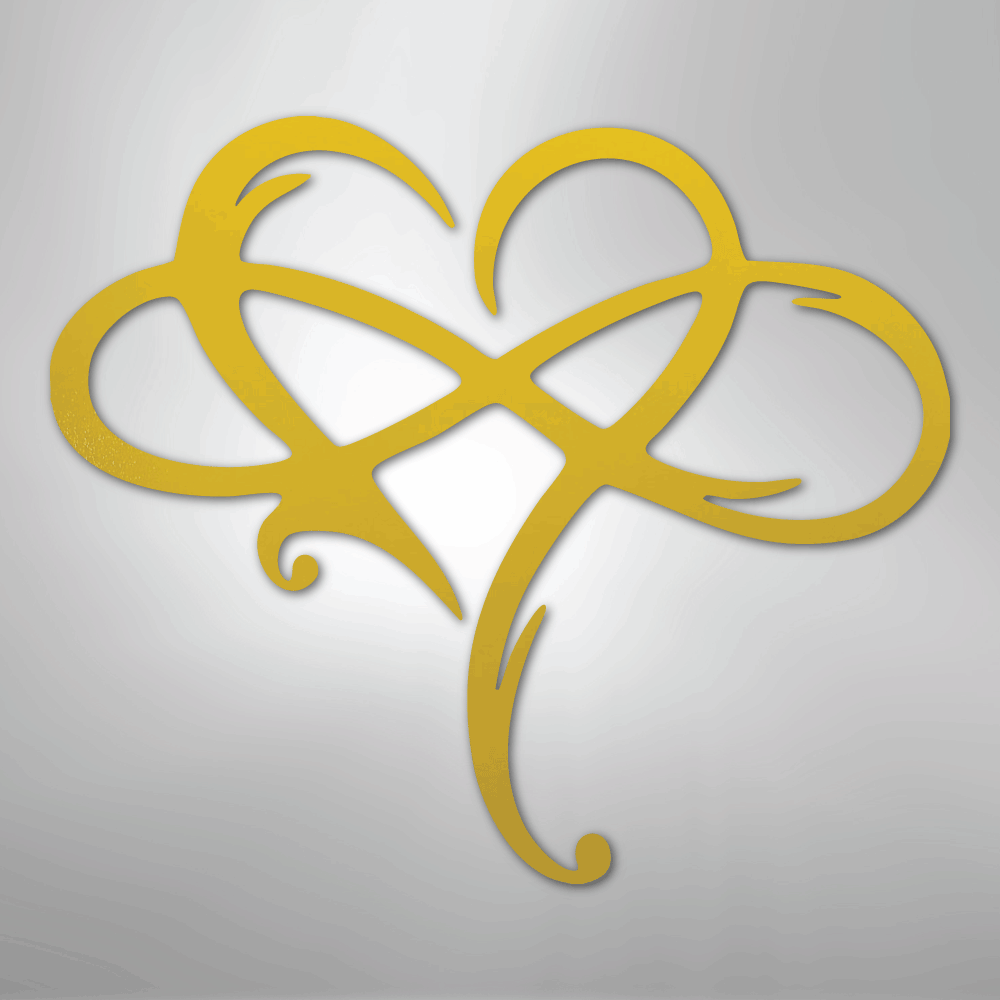 Forever Love - Infinity Sign and Heart - Custom Metal Sign - 11th