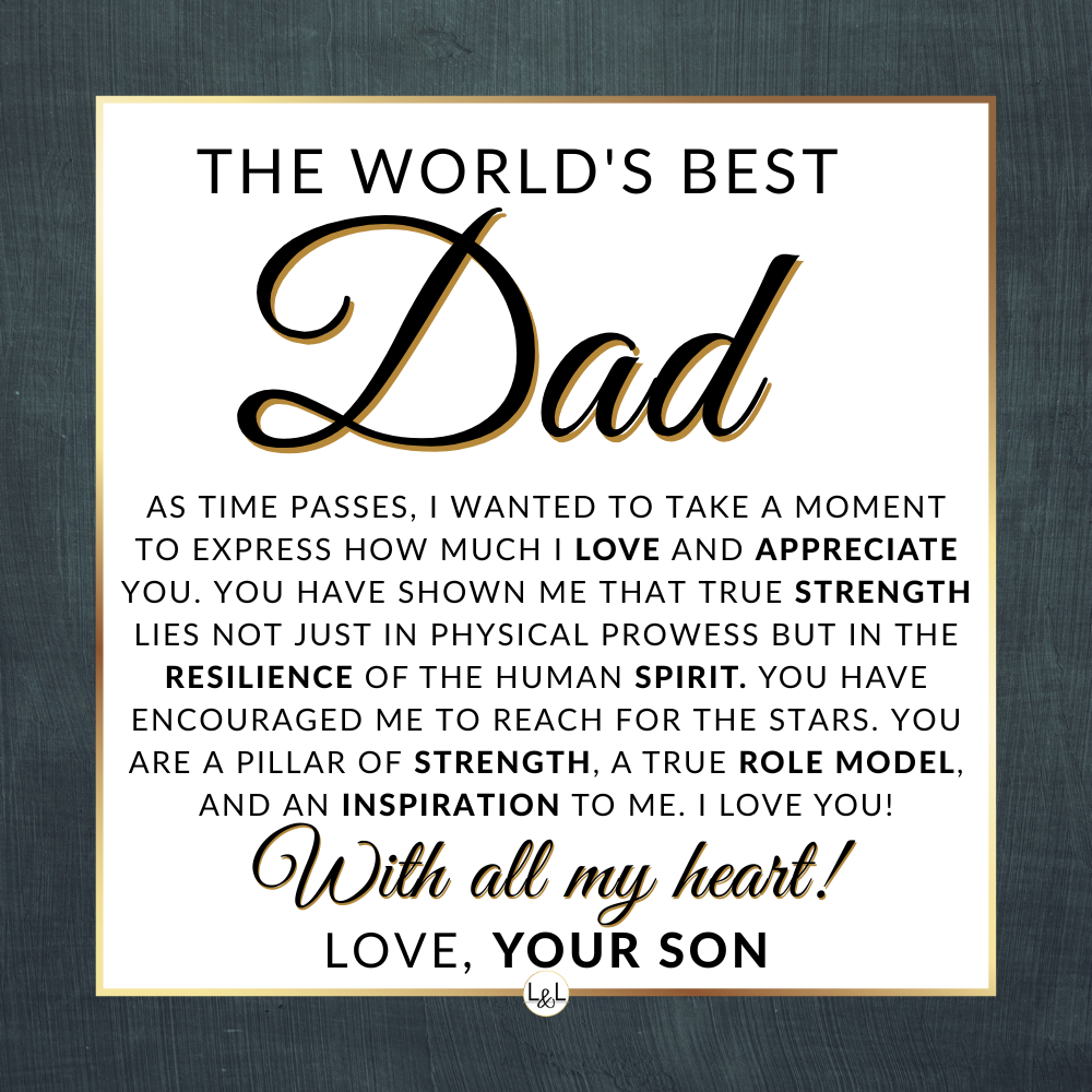 World's Best Dad, From Son - Men's Openwork Watch + Box - Thoughtful Father's Day, Christmas or Birthday Gift For Him