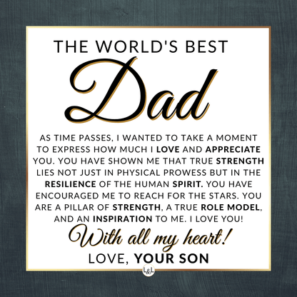 Men's Openwork Watch: Best Dad Edition - Unique Gift From Son
