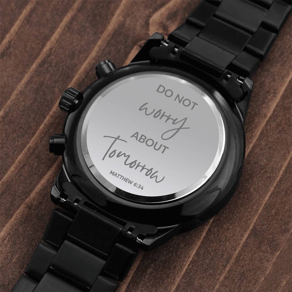 Christian Engraved Watch - Do Not Worry - Great Gift For Christmas, Birthday, Confirmation, or A Baptism