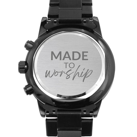 Christian Engraved Watch - Made To Worship - Great Gift For Christmas, Birthday, Confirmation, or A Baptism - Liliana and Liam