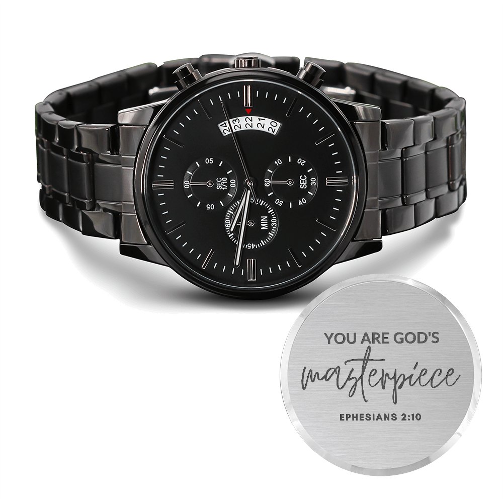 You Are Gods Masterpiece - Christian Engraved Watch - Great Gift For Christmas, Birthday, Confirmation, or A Baptism