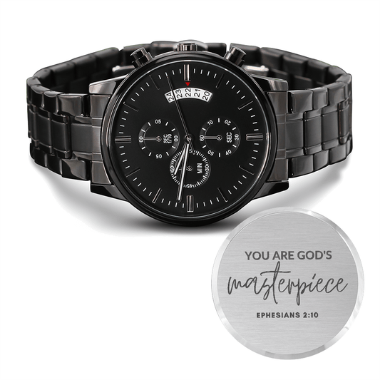 You Are Gods Masterpiece - Christian Engraved Watch - Great Gift For Christmas, Birthday, Confirmation, or A Baptism