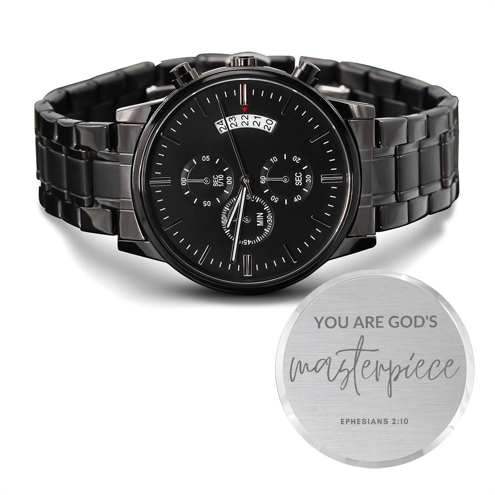 Christian Engraved Watch - Great Gift For Christmas, Birthday, Confirmation, or A Baptism