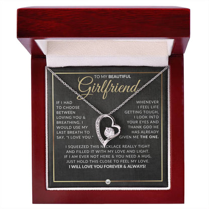 Romantic Gift For Girlfriend - Open Heart Pendant Necklace - Sentimental and Romantic Christmas, Valentine's Day, Birthday or Anniversary Present - Liliana and Liam