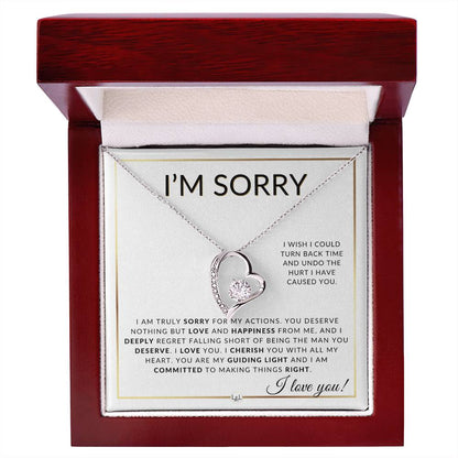 Sorry For My Actions - Knot Pendent Necklace - Apology Gift - Liliana and Liam