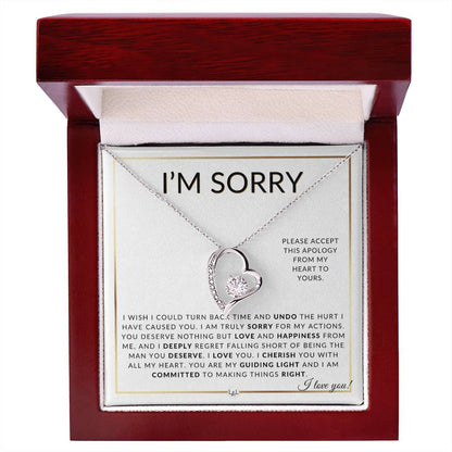 I Deeply Regret Falling Short - Knot Pendent Necklace - Apology Gift - Liliana and Liam