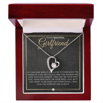 Special Gift For Girlfriend - Open Heart Pendant Necklace - Sentimental and Romantic Christmas, Valentine's Day, Birthday or Anniversary Present - Liliana and Liam