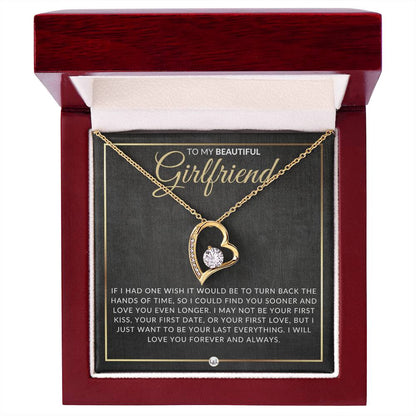 Special Gift For Girlfriend - Open Heart Pendant Necklace - Sentimental and Romantic Christmas, Valentine's Day, Birthday or Anniversary Present - Liliana and Liam