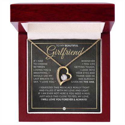 Romantic Gift For Girlfriend - Open Heart Pendant Necklace - Sentimental and Romantic Christmas, Valentine's Day, Birthday or Anniversary Present - Liliana and Liam
