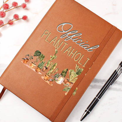 Plantaholic - Custom Leather Journal - Plant Lover Notebook - Liliana and Liam