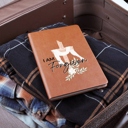 I Am Forgiven - Custom Leather Journal - Christian Notebook - Liliana and Liam