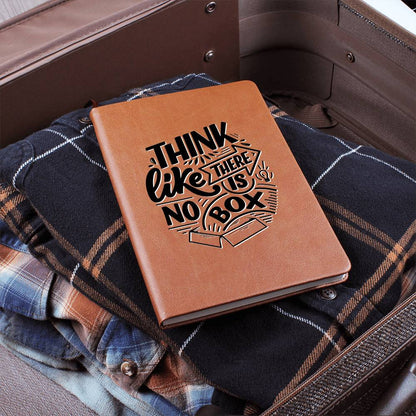 There Is No Box - Custom Leather Journal - Inspirational Notebook - Liliana and Liam