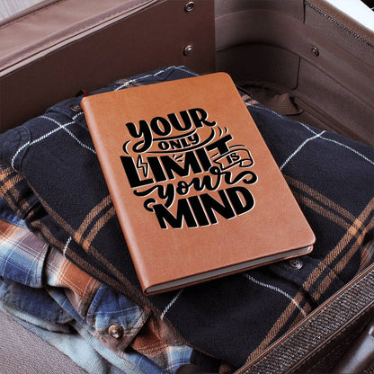 Your Only Limit - Custom Leather Journal - Inspirational Notebook - Liliana and Liam