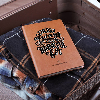 Be Thankful - 1 Thessalonians 5_18 - Custom Leather Journal - Christian Notebook - Liliana and Liam