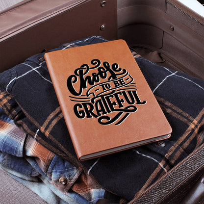 Gratitude Journal - Choose Gratefulness - Inspirational Leather Journal - Encouragement, Birthday or Christmas Gift - Liliana and Liam