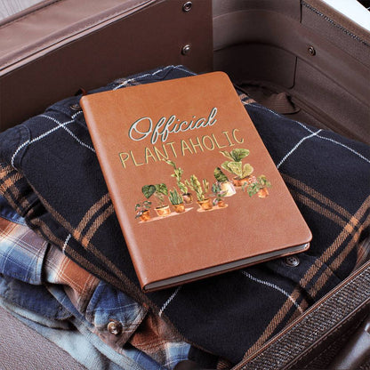 Plantaholic - Custom Leather Journal - Plant Lover Notebook - Liliana and Liam
