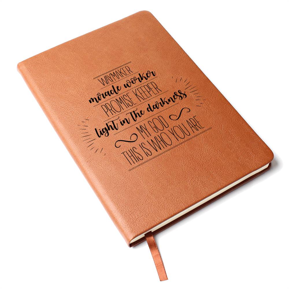 Christian Notebook - Way Maker, Promis Keeper - Inspirational Leather Journal - Encouragement, Birthday or Christmas Gift