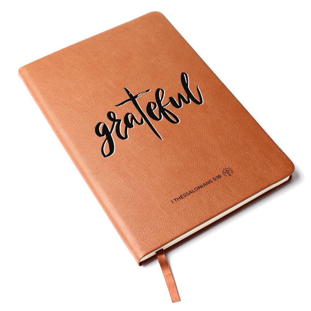 Christian Notebook - In Every Thing Give Thanks - 1 Thessalonians 5:18 - Inspirational Leather Journal - Encouragement, Birthday or Christmas Gift