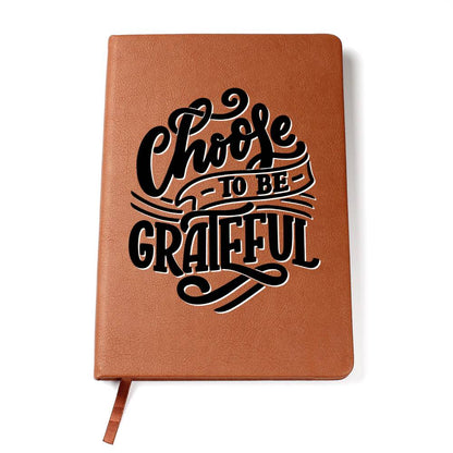 Gratitude Journal - Choose Gratefulness - Inspirational Leather Journal - Encouragement, Birthday or Christmas Gift - Liliana and Liam