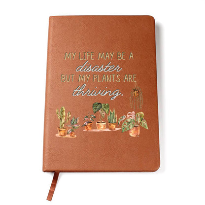 Plants Are Thriving - Custom Leather Journal - Plant Lover Notebook - Liliana and Liam