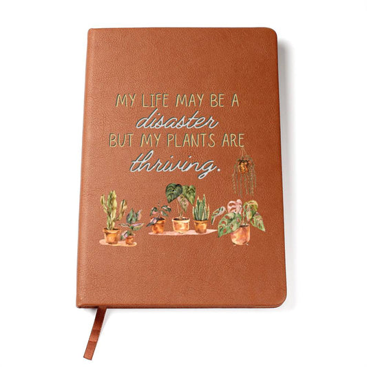 Plants Are Thriving - Custom Leather Journal - Plant Lover Notebook - Liliana and Liam