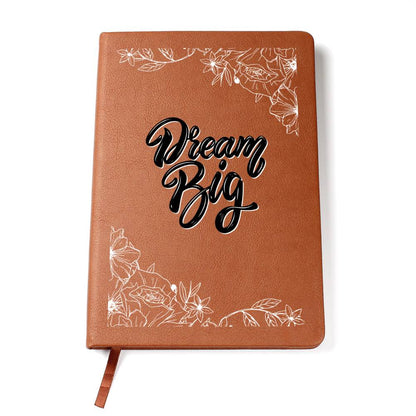 Dream Big - Custom Leather Journal - Inspirational Notebook - Liliana and Liam
